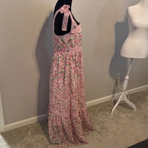 Blu Pepper Pink Floral Maxi Dress - Picture 5 of 8